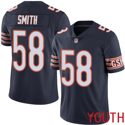 Chicago Bears Limited Navy Blue Youth Roquan Smith Home Jersey NFL Football #58 Vapor Untouchable